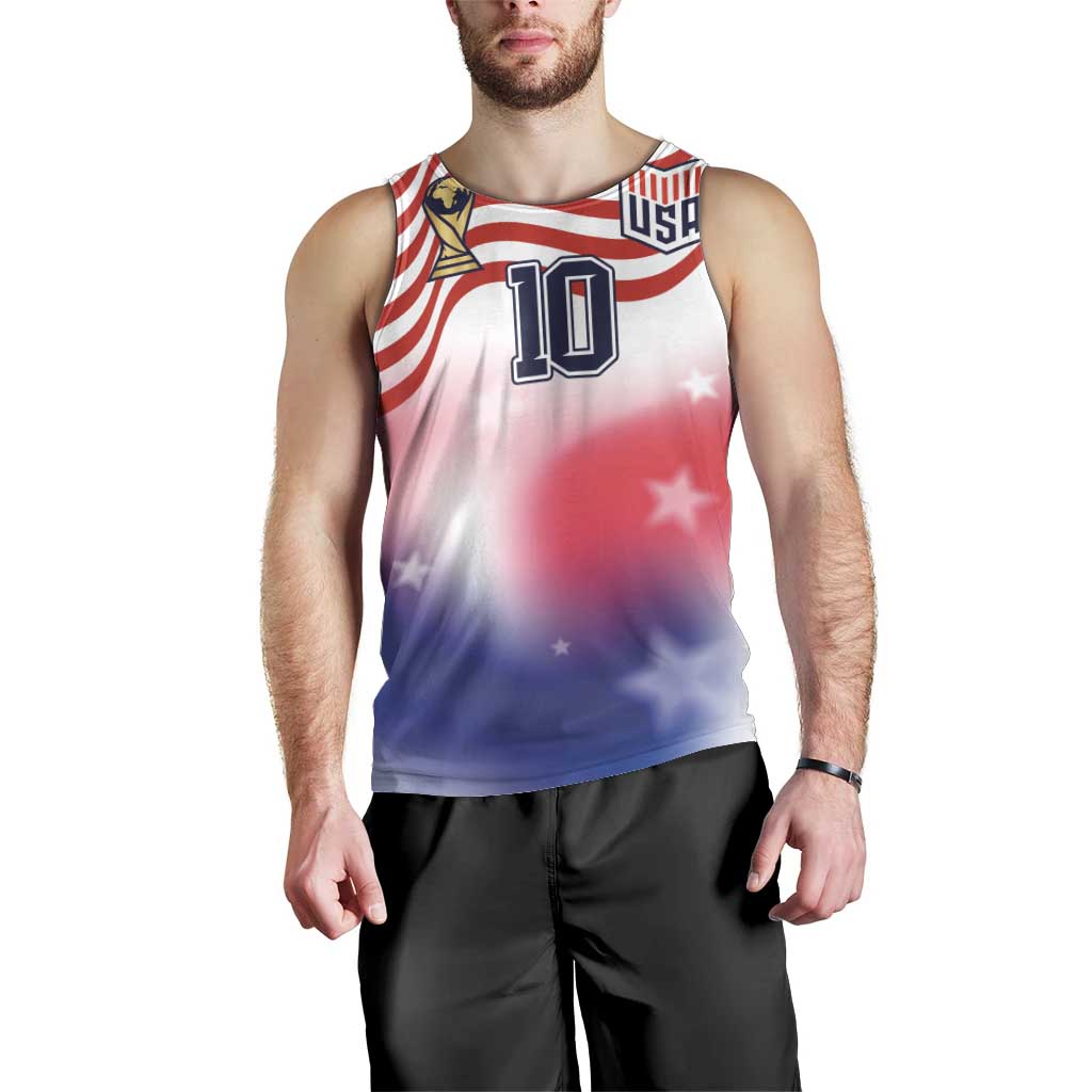 Custom United States Soccer Men Tank Top American Flag Sporty Style