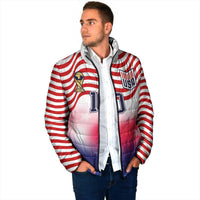 Custom United States Soccer Padded Jacket American Flag Sporty Style