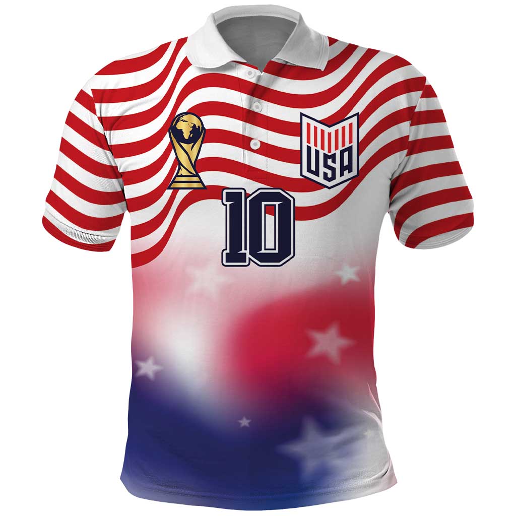 Custom United States Soccer Polo Shirt American Flag Sporty Style