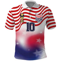 Custom United States Soccer Polo Shirt American Flag Sporty Style