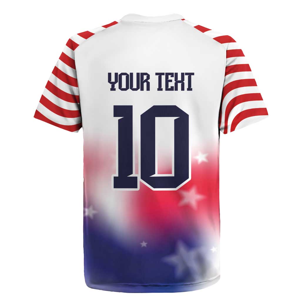 Custom United States Soccer Rugby Jersey American Flag Sporty Style