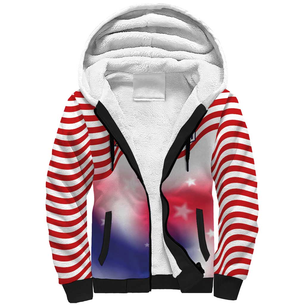 Custom United States Soccer Sherpa Hoodie American Flag Sporty Style