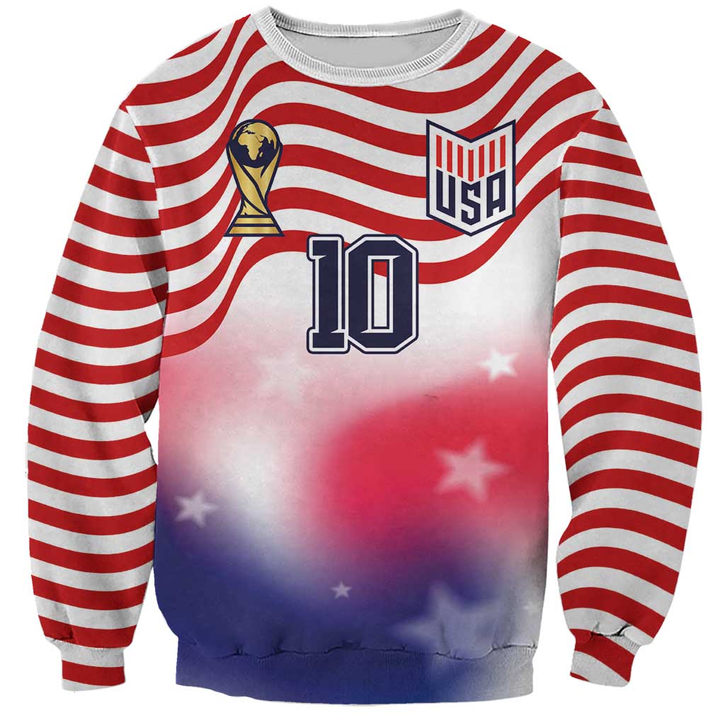 Custom United States Soccer Sweatshirt American Flag Sporty Style