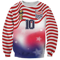Custom United States Soccer Sweatshirt American Flag Sporty Style