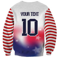 Custom United States Soccer Sweatshirt American Flag Sporty Style