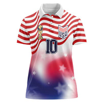 Custom United States Soccer Women Polo Shirt American Flag Sporty Style