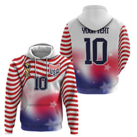 Custom United States Soccer Zip Hoodie American Flag Sporty Style