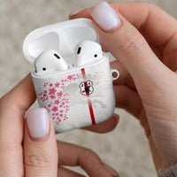 Japan National Football AirPods Case Cherry Blossom Sakura Wave Traditional Graphic Art