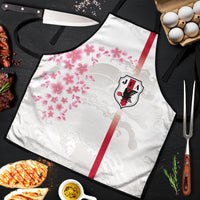 Japan National Football Apron Cherry Blossom Sakura Wave Traditional Graphic Art