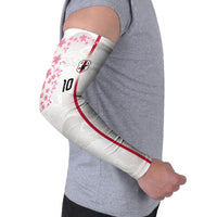 Custom Japan National Football Arm Sleeves Cherry Blossom Sakura Wave Traditional Graphic Art
