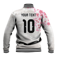 Custom Japan National Football Baseball Jacket Cherry Blossom Sakura Wave Traditional Graphic Art