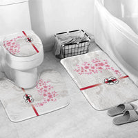 Japan National Football Bathroom Set Cherry Blossom Sakura Wave Traditional Graphic Art
