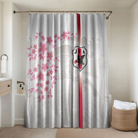 Japan National Football Bathroom Set Cherry Blossom Sakura Wave Traditional Graphic Art