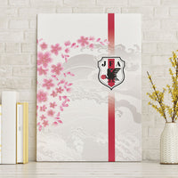 Japan National Football Canvas Wall Art Cherry Blossom Sakura Wave Traditional Graphic Art