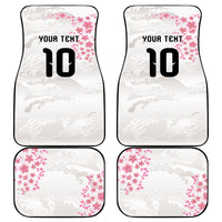 Custom Japan National Football Car Mats Cherry Blossom Sakura Wave Traditional Graphic Art