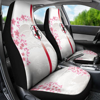 Japan National Football Car Seat Cover Cherry Blossom Sakura Wave Traditional Graphic Art