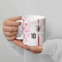 Custom Japan National Football Ceramic Mug Cherry Blossom Sakura Wave Traditional Graphic Art