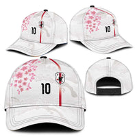 Custom Japan National Football Classic Cap Cherry Blossom Sakura Wave Traditional Graphic Art