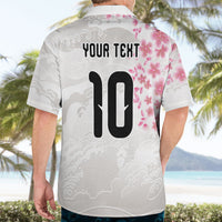 Custom Japan National Football Hawaiian Shirt Cherry Blossom Sakura Wave Traditional Graphic Art