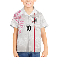 Custom Japan National Football Hawaiian Shirt Cherry Blossom Sakura Wave Traditional Graphic Art