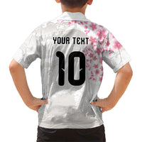 Custom Japan National Football Hawaiian Shirt Cherry Blossom Sakura Wave Traditional Graphic Art