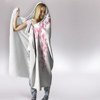 Japan National Football Hooded Blanket Cherry Blossom Sakura Wave Traditional Graphic Art