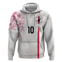 Custom Japan National Football Hoodie Cherry Blossom Sakura Wave Traditional Graphic Art
