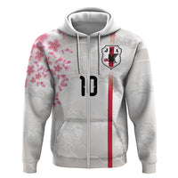 Custom Japan National Football Hoodie Cherry Blossom Sakura Wave Traditional Graphic Art