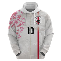 Custom Japan National Football Hoodie Cherry Blossom Sakura Wave Traditional Graphic Art