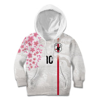 Custom Japan National Football Kid Hoodie Cherry Blossom Sakura Wave Traditional Graphic Art