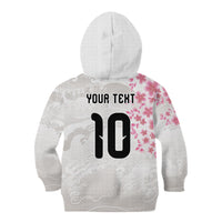 Custom Japan National Football Kid Hoodie Cherry Blossom Sakura Wave Traditional Graphic Art