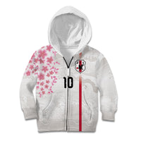 Custom Japan National Football Kid Hoodie Cherry Blossom Sakura Wave Traditional Graphic Art