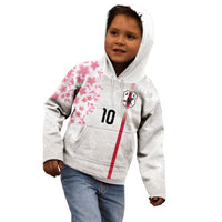 Custom Japan National Football Kid Hoodie Cherry Blossom Sakura Wave Traditional Graphic Art