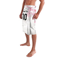 Custom Japan National Football Lavalava Cherry Blossom Sakura Wave Traditional Graphic Art