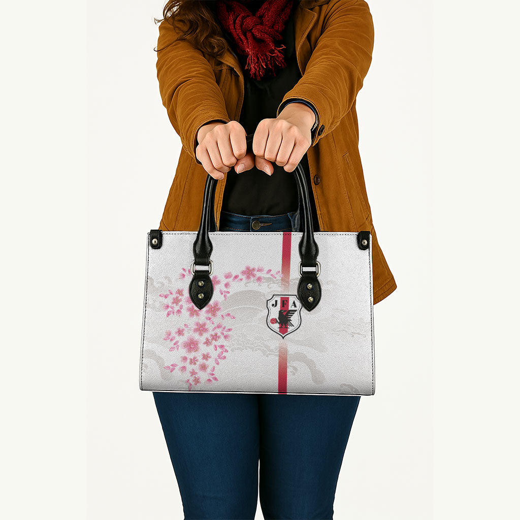 Japan National Football Leather Bag Cherry Blossom Sakura Wave Traditional Graphic Art