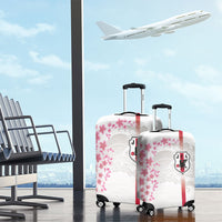 Japan National Football Luggage Cover Cherry Blossom Sakura Wave Traditional Graphic Art