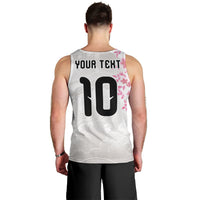 Custom Japan National Football Men Tank Top Cherry Blossom Sakura Wave Traditional Graphic Art