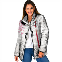 Custom Japan National Football Padded Jacket Cherry Blossom Sakura Wave Traditional Graphic Art