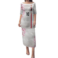 Custom Japan National Football Puletasi Cherry Blossom Sakura Wave Traditional Graphic Art