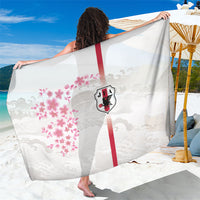 Japan National Football Sarong Cherry Blossom Sakura Wave Traditional Graphic Art