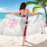 Japan National Football Sarong Cherry Blossom Sakura Wave Traditional Graphic Art