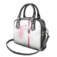 Japan National Football Shoulder Handbag Cherry Blossom Sakura Wave Traditional Graphic Art