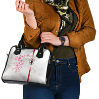 Japan National Football Shoulder Handbag Cherry Blossom Sakura Wave Traditional Graphic Art