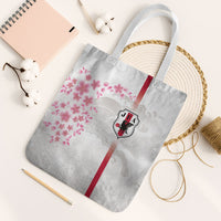 Japan National Football Tote Bag Cherry Blossom Sakura Wave Traditional Graphic Art