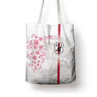 Japan National Football Tote Bag Cherry Blossom Sakura Wave Traditional Graphic Art