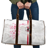 Japan National Football Travel Bag Cherry Blossom Sakura Wave Traditional Graphic Art