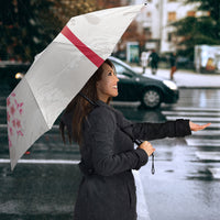 Japan National Football Umbrella Cherry Blossom Sakura Wave Traditional Graphic Art