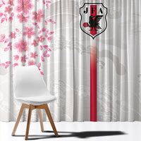 Japan National Football Window Curtain Cherry Blossom Sakura Wave Traditional Graphic Art