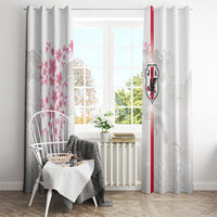 Japan National Football Window Curtain Cherry Blossom Sakura Wave Traditional Graphic Art