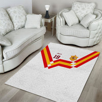 Custom Spain National Football Area Rug Geometric Flag Stripe Pattern Retro Graphic Concept